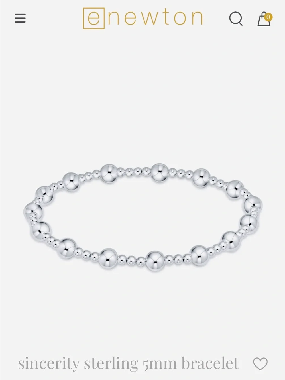 enewton Sincerity Sterling 5mm Beaded Bracelet in Silver